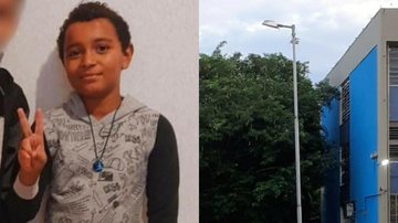 Davi Cristian Silva Santos jogava futebol no estacionamento da escola quando foi eletrocutado ao encostar num poste energizado Menino morre eletrocutado em escola de São Vicente (SP) - Imagem: Reprodução / G1 Santos