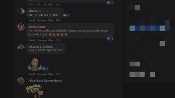 Outros moradores parabenizaram ação Moradora faz jardim - Imagem: Reprodução / Redes Sociais