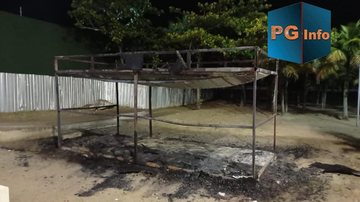 Homem que incendiou banheiro público em Praia Grande é identificado e detido pela GCM - Facebook/PGInfo