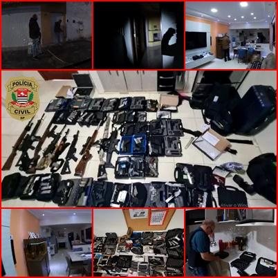 Polícia Civil apreende verdadeiro arsenal bélico em Caieiras - Reprodução/Policia Civil