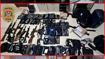 Polícia Civil apreende verdadeiro arsenal bélico em Caieiras - Reprodução/Policia Civil