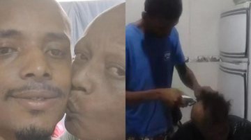 Josimar Santana de Paula e sua mãe, Cristiane Santana Fernandes; ato do filho em apoio à mãe que luta contra um câncer arrancou lágrimas da população da cidade Filho raspa a cabeça da mãe com câncer e arranca lágrimas do povo de Praia Grande (SP) - Imagem: Acervo Pessoal