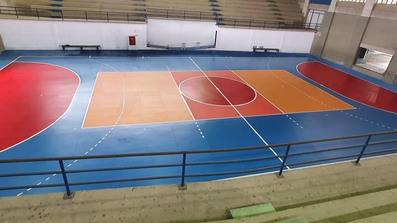 Durante paralização, espaços esportivos de Bertioga recebem revitalização - Divulgação/Prefeitura Municipal de Bertioga