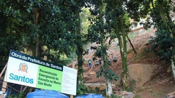 Obras estão em andamento para prevenir deslizamentos nos morros santistas - Prefeitura de Santos