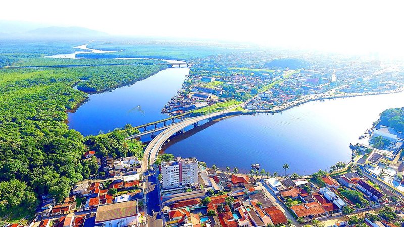 Itanhaém vista de cima - Divulgação/Prefeitura de Itanhaém