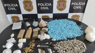 Polícia Civil identifica membro de facção criminosa e apreendeu 10 kg de drogas em Santos - Divulgação/Polícia Civil