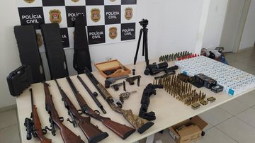 DIG de Jundiaí apreende arsenal em cofre de empresa - Reprodução/Policia Civil