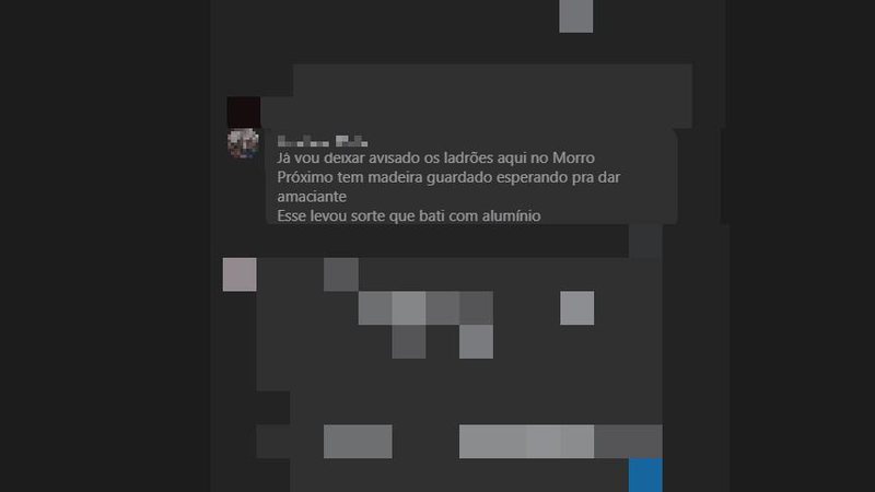 Morador cabra da peste de pronunciou sobre o caso nas redes sociais regionais Print morador - Morador enfrenta ladrão da casas em Santos (SP) - Imagem: reprodução / Redes Sociais