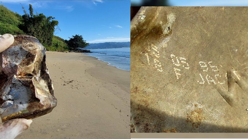 Lata de alumínio é encontrada 25 anos depois de fabricada em São Sebastião, SP - Foto: Divulgação Psicoletores