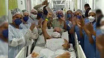 Homem é curado da covid 19 e faz vídeo emocionante aos funcionários da Santa Casa de Santos - Reprodução SCS