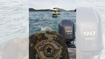 Polícia resgata embarcação a deriva com seis pessoas a bordo em Ubatuba - Divulgação/Policiamento Ambiental Marítimo