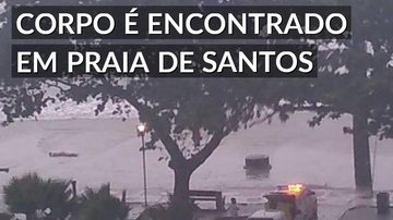 Corpo de homem de cerca de 30 anos trajava sunga; não havia sinais de violência; polícia trabalha na identificação Cadáver aparece boiando em Praia de Santos (SP) - Imagem: Reprodução / Redes Sociais / Viver em Santos e Região