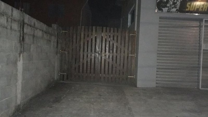 Segundo moradora, cachorro está abandonado nesta casa, no bairro Indaiá, em Caraguatatuba (SP) - Foto: Regina Silva