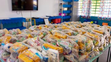Cestas distribuídas São Sebastião inicia distribuição de kits de alimentação a partir de segunda-feira, 21 - Divulgação/Prefeitura de São Sebastião