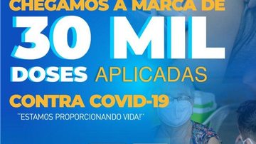 Marca de vacinação em São Sebastião São Sebastião passa dos 30 mil vacinados com a primeira dose contra covid-19 - Distribuição/Prefeitura de São Sebastião