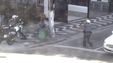 Dupla agia na orla da praia e ruas adjacentes - Reprodução/ Sistema de Vídeomonitoramento