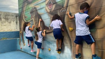 Alunos da rede municipal de Guarujá Escola de Guarujá planeja atividades em alusão aos Jogos Olímpicos - Divulgação/Prefeitura de Guarujá