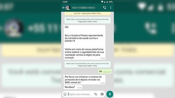 Golpe da Vacina: moradora de Santos (SP) recebe mensagem enigmática e quase cai em golpe de clonagem - Imagem: Reprodução Facebook/Priscila Costa