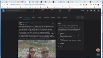 Enquete do trabalhador argentino, lançada nas redes sociais, deu certo Post - argentino decide tentar a sorte com a família no litoral de SP após hospitalidade de moradores - Imagem: Reprodução / Facebook / Viver em Santos e Região