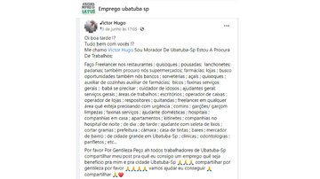 Anúncio feito por Victor Hugo nas redes sociais - Foto: Divulgação/Reprodução Facebook