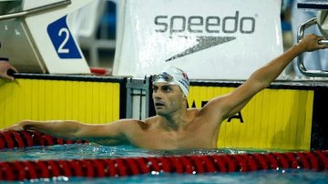 Competição de nado Nadador brasileiro fica em segundo lugar em competição na Itália - Divulgação/Prefeitura de Santos