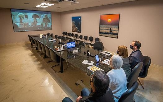 Reunião online Praia Grande realiza reunião sobre a duplicação do viaduto da Curva do ‘S’ - Reprodução/Prefeitura de Praia Grande