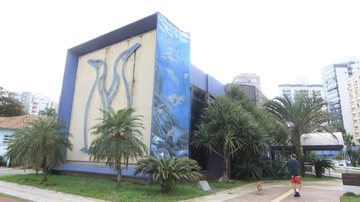 Fachada do aquário de Santos Aquário de Santos faz 76 anos - Imagem: Carlos Nogueira / Divulgação Prefeitura de Santos
