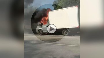 Caminhão pega fogo na imigrantes - Reprodução/Facebook Susana Veas