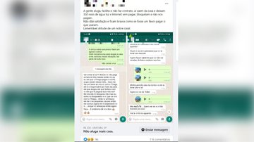 Morador de Ubatuba (SP) lamenta atitude de locadores - Foto: Divulgação Facebook