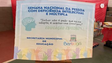Evento é aberto ao público, mas visa alcançar gestores de unidades escolares, instituições filantrópicas, professores, AAE, cuidadores, pais e pessoas com deficiências Bertioga realiza evento para a Semana da Pessoa com Deficiência Intelectual e Múltipla - Arquivo pessoal