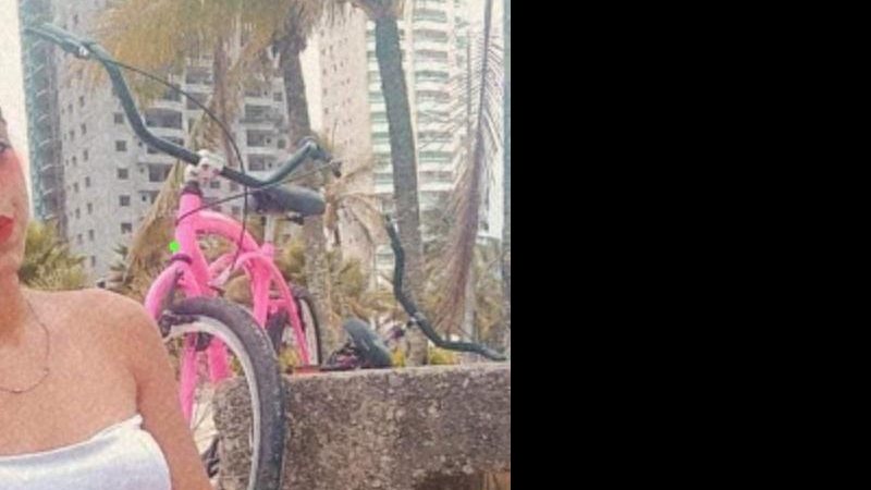 Bicicleta recém-comprada pela vítima Trabalhadora tem bicicleta furtada em Praia Grande (SP) e fica sem meio de transporte Bicicleta rosa da vítima - Arquivo pessoal