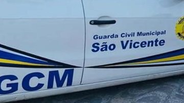 Guarda Municipal de São Vicente GCM de São Vicente captura suspeito de homicídio na Praça Tom Jobim Carro da Guarda Municipal de São Vicente - Divulgação