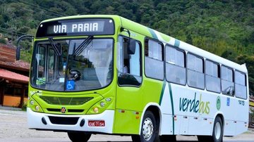 Ônibus da empresa Verdebus, em Ubatuba (SP) - Foto: Diogo Amorim