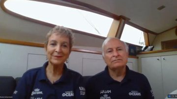 Heloísa e Vilfredo ressaltaram preocupação com limpeza dos mares - Reprodução/ TV Cultura Litoral