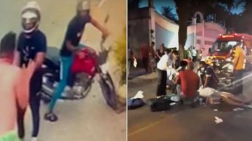 Momento em que turista era resgatado Turista morre em latrocínio em Guarujá (SP) - Imagem: reprodução
