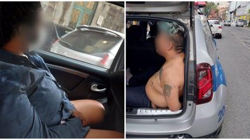Guardas municipais iniciaram a perseguição e conseguiram deter os dois Trio é preso após furto de calcinhas e sutiãs em loja de Santos - Fotos: Divulgação PMS