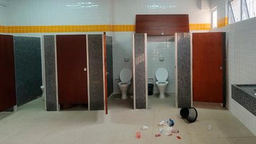 Ginásio de Esportes é alvo de vândalos em São Sebastião - Foto: Reprodução PMSS