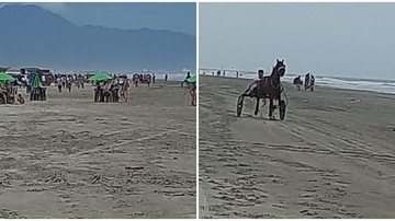 Corrida de cavalo clandestina é interrompida em Peruíbe - Foto: Portal Costa Norte