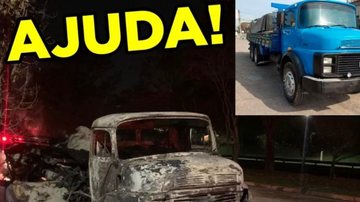 Caminhão de trabalhadores é queimando por manifestantes - Arquivo Pessoal