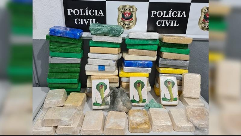 Polícia Civil apreende quase 65 quilos de drogas em Guarujá - Foto: Divulgação Polícia Civil