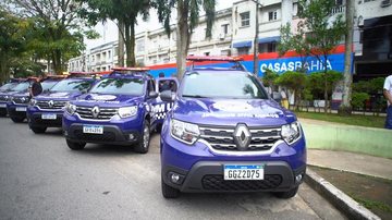 GCM flagra indivíduo furtando fios em São Vicente GCM de São Vicente recebe seis novas viaturas Novas viaturas - Divulgação/Prefeitura de São Vicente