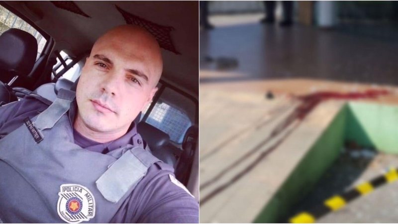 PM baleado na cabeça por criminosos não resiste e morre em São Vicente - Imagens: Reprodução redes sociais/Thais Rozo