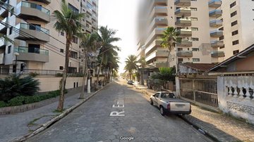 Local do imóvel anunciado, no bairro Ocian Capa - Jovem descobre que caiu em golpe após alugar apartamento em Praia Grande - Imagem: Reprodução / Google Street View