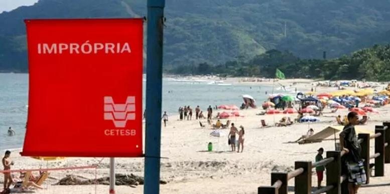 Litoral de SP tem 40 praias impróprias para banho Litoral de SP tem 40 praias impróprias para banho; veja lista - Imagem: Divulgação