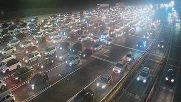 Trânsito no feriado: Imigrantes tem congestionamento sentido Litoral - Foto: Divulgação Ecovias