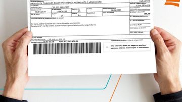 Documento foi enviado via WhatsApp para a vítima Comerciante paga boleto falso de mais de R$ 10 mil e não quita carro Imagem ilustrativa de um boleto falso - Divulgação