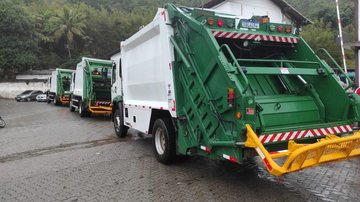 Frota da nova empresa de serviços de coleta e transbordo do lixo em Ilhabela - Foto: PMI