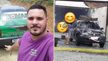 Gutierre Lucas comprou o carro para trabalhar há apenas dois meses Eletricista tem carro furtado ao sair para jantar com a família no litoral de SP - Arquivo pessoal