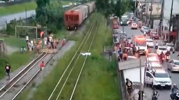 Criança morre atropelada por trem em trágico acidente no litoral de SP - Reprodução Redes Sociais