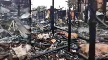 Famílias perdem tudo em incêndio em São Vicente - Reprodução/Instagram